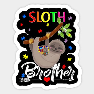 Sloth Autism Awareness Cute Sloth Puzzle Piece Brother Sticker